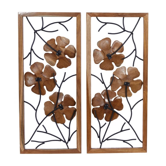Best reviews of 🛒 Studio 350 Rust Teak Wood Contemporary Wall Decor (Set Of 2) 🥰 - Image 6
