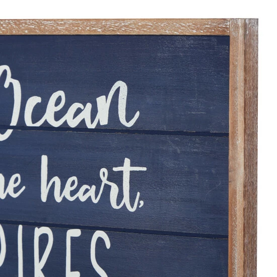 Brand new 😉 Studio 350 Blue Wood Farmhouse Wall Decor 24 X 16 X 2 🔔 - Image 5