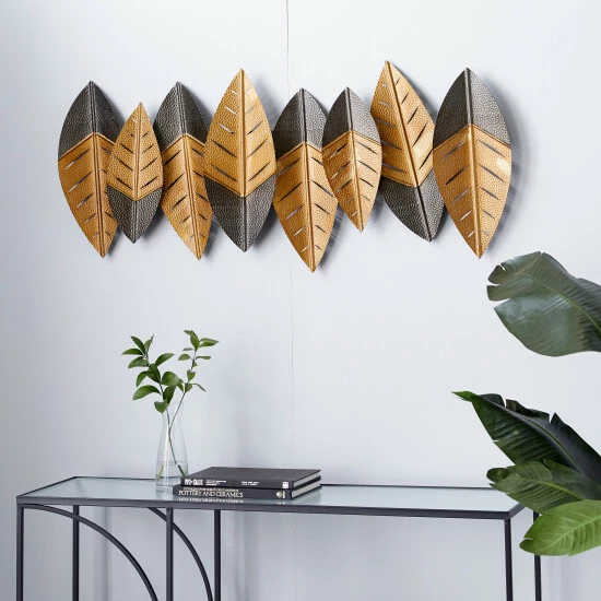 Flash Sale 🎁 Studio 350 Gold Metal Contemporary Wall Decor Abstract 24 X 47 X 4 💯 - Image 2