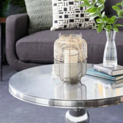 Coupon 🔥 Studio 350 Silver Metal Contemporary Lantern 11 X 7 X 9 - 7 X 9 X 11 ⭐