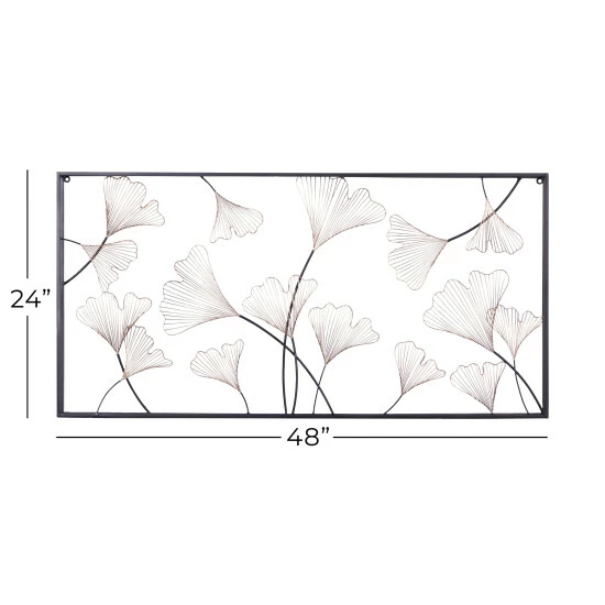 Coupon 🔔 Studio 350 Gold Metal Traditional Wall Decor Floral And Botanical 24 X 48 X 3 ❤️ - Image 4