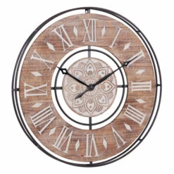 Top 10 💯 Studio 350 Brown Metal Farmhouse Wall Clock Traditional 34 X 34 X 3 - 34 X 3 X 34Round 🛒
