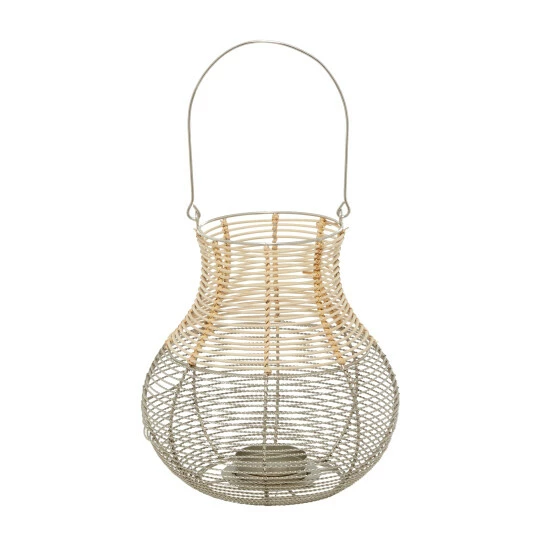 Discount 😉 Studio 350 Silver Metal Contemporary Lantern 12 X 10 X 10 - 10 X 10 X 12 💯 - Image 2