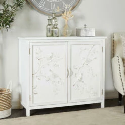 Best Pirce 🎉 Studio 350 White Wood Farmhouse Cabinet 🎁