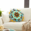 Outlet 😉 Studio 350 Decorative Throw Pillow W/ Eclectic Mandala Embroidery 20" ✔️