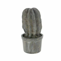 Cheapest 🎉 Studio 350 Rustic Polystone Stout Cactus Sculpture With Pot ✔️