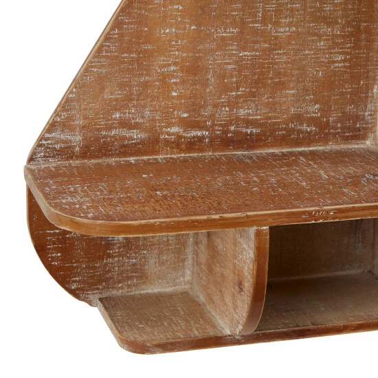 Cheapest 🔥 Studio 350 Brown Wood Nautical Wall Shelf - 23.65x20.85x5.95 ✨ - Image 4