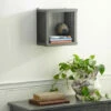 Hot Sale ⭐ Studio 350 Grey MDF Contemporary Wall Shelf 12 X 12 X 7 - 12 X 7 X 12 🔥
