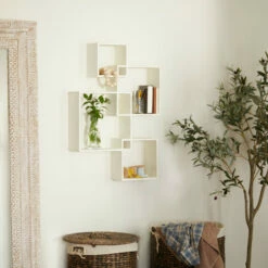 Hot Sale โจ Studio 350 White Fir Contemporary Wall Shelf - 12 X 22 X 34 ๐