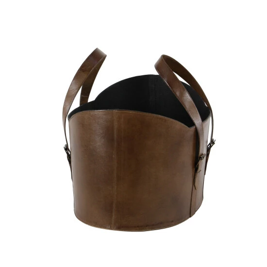 Flash Sale 🎁 Studio 350 Brown Leather Vintage Magazine Holder (Set Of 2) - S/2 20", 21"W 🛒 - Image 5