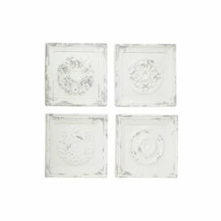 Cheap ✨ Studio 350 White Fiberglass Vintage Wall Decor Floral And Botanical (Set Of 4) ❤️