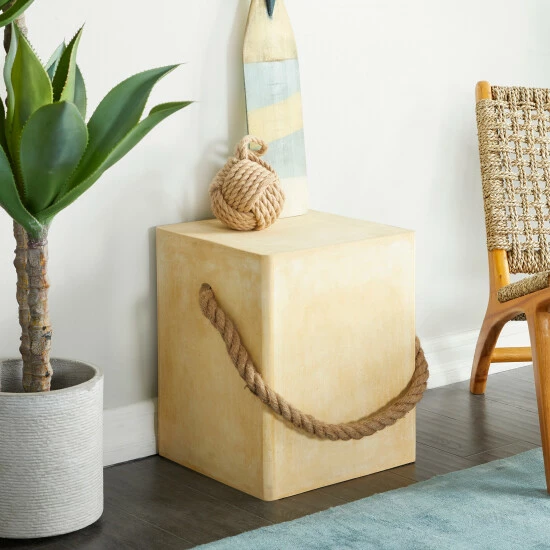 Buy 🔥 Studio 350 Fiber Clay Contemporary Outdoor Accent Table - 15 X 15 X 18 Yellow 🎁 - Image 7