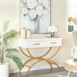 Outlet 🤩 Studio 350 White Pine Contemporary Console Table - 40 X 16 X 32 ✨