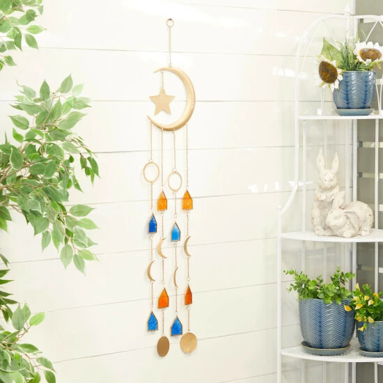 Outlet ❤️ Studio 350 Gold Metal Contemporary Windchime 😍 - Image 7