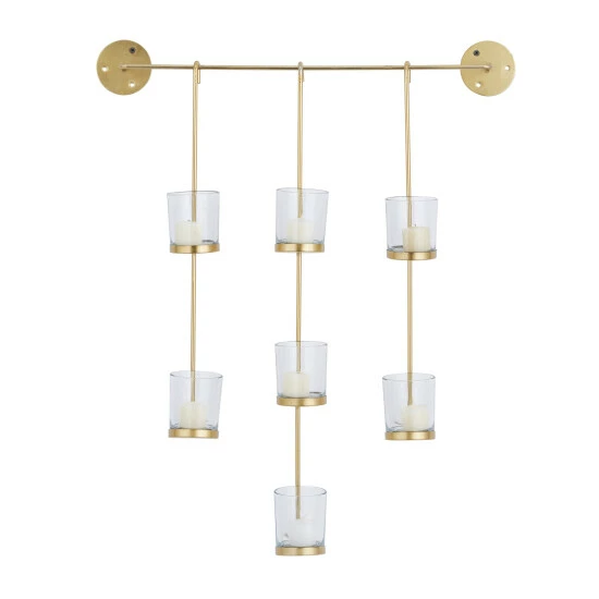 Promo 👍 Studio 350 Gold Metal Glam Wall Sconce - 23"L X 6"W X 27"H 😀 - Image 2