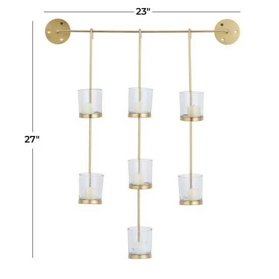 Promo 👍 Studio 350 Gold Metal Glam Wall Sconce - 23"L X 6"W X 27"H 😀 - Image 8