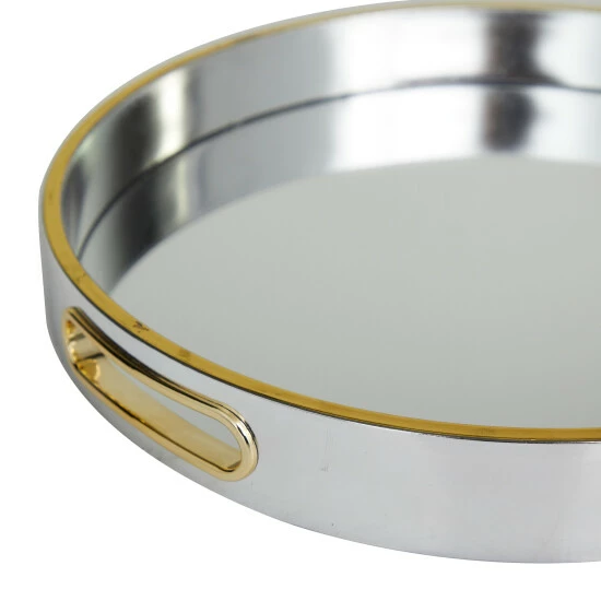 Coupon ๐ Studio 350 Silver Plastic Glam Tray (Set Of 2) - S/2 14", 12"W ๐คฉ - Image 4