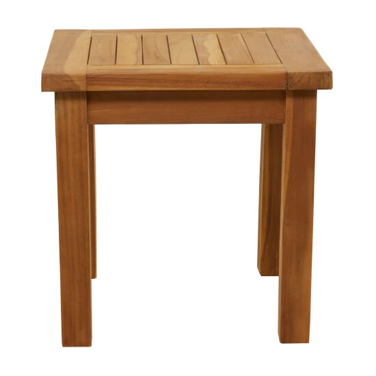 Buy 🎉 Studio 350 Teak Wood Traditional Indoor/Outdoor Accent Table - 18 X 19 X 18 ✨