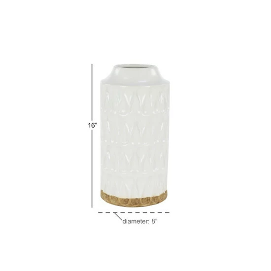 Flash Sale ๐ฏ Studio 350 White Porcelain Contemporary Vase ๐ - Image 6