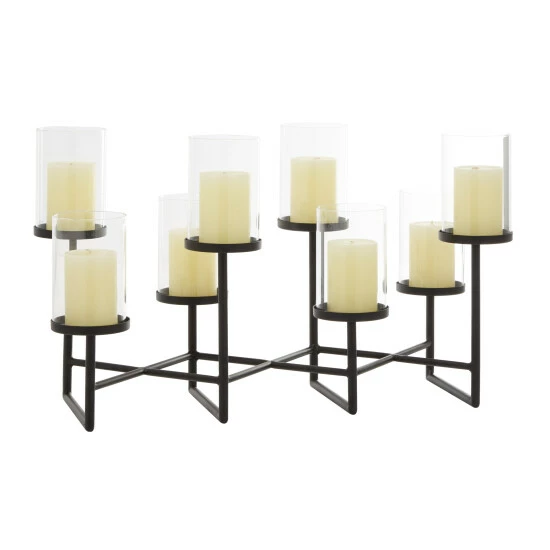New ⌛ Studio 350 Black Iron Modern Candelabra 15 X 26 X 12 - 26 X 12 X 15 😉 - Image 2