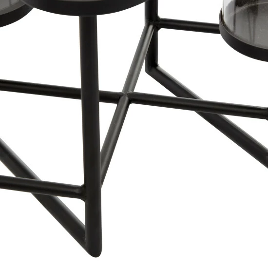 New ⌛ Studio 350 Black Iron Modern Candelabra 15 X 26 X 12 - 26 X 12 X 15 😉 - Image 5