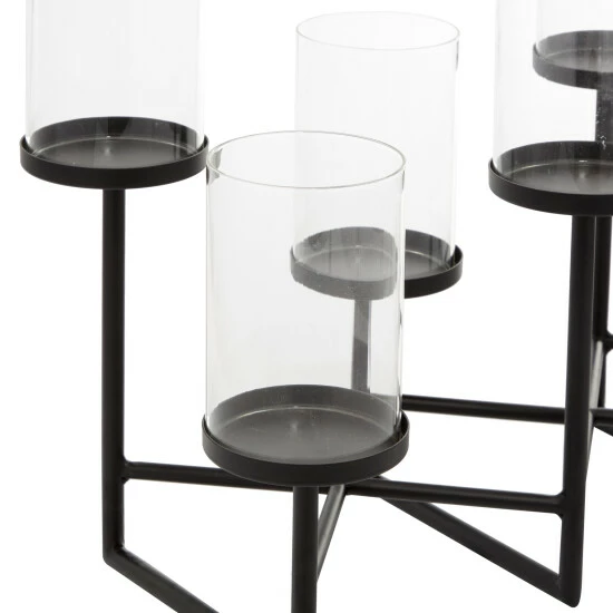 New ⌛ Studio 350 Black Iron Modern Candelabra 15 X 26 X 12 - 26 X 12 X 15 😉 - Image 6