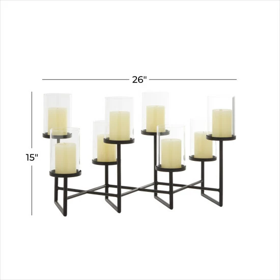 New ⌛ Studio 350 Black Iron Modern Candelabra 15 X 26 X 12 - 26 X 12 X 15 😉 - Image 7