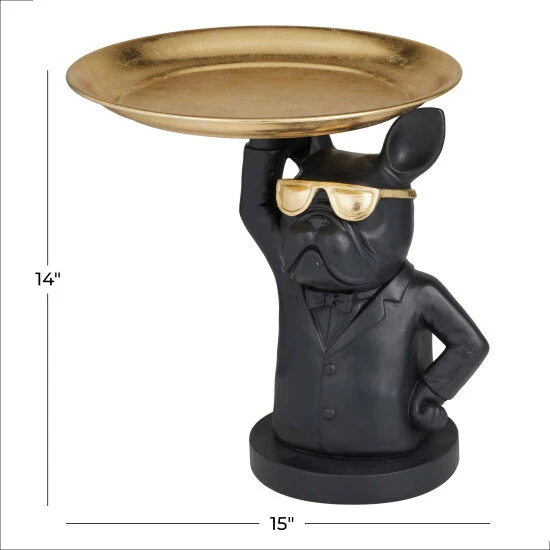 New 👍 Studio 350 Black Polystone Traditional Sculpture - 15"L X 14"W X 14"H 💯 - Image 7