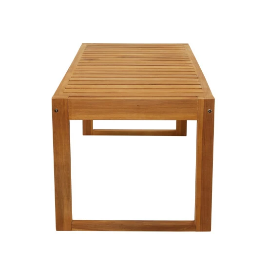 Buy 😀 Studio 350 Brown Teak Contemporary Outdoor Accent Table - 47 X 19 X 17 ⭐ - Image 2
