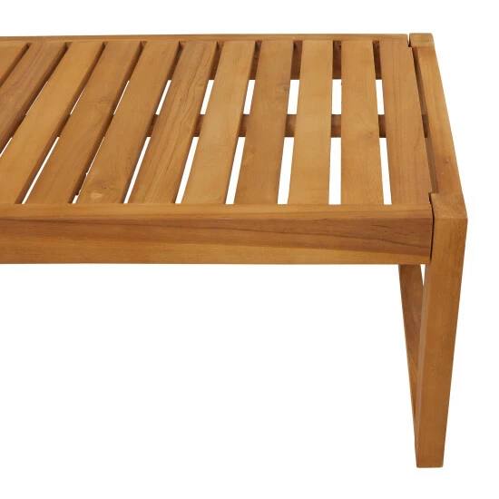 Buy 😀 Studio 350 Brown Teak Contemporary Outdoor Accent Table - 47 X 19 X 17 ⭐ - Image 4