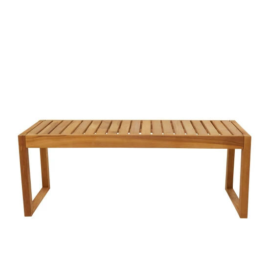 Buy 😀 Studio 350 Brown Teak Contemporary Outdoor Accent Table - 47 X 19 X 17 ⭐ - Image 6