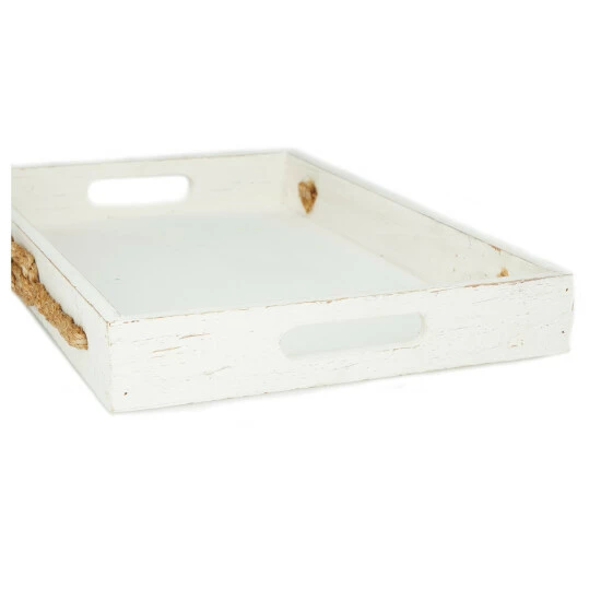 Best deal ๐คฉ Studio 350 Wood Coastal Trays (Set Of 2) - S/2 19", 16"W White โ - Image 5