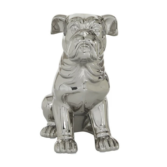 Flash Sale โ Studio 350 Silver Ceramic Glam Sculpture ๐ถ Dog 11 X 11 X 6 - 11 X 6 X 11 ๐งจ - Image 3