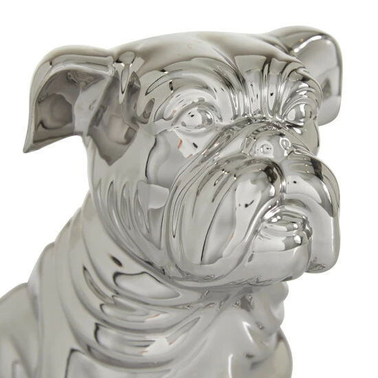 Flash Sale โ Studio 350 Silver Ceramic Glam Sculpture ๐ถ Dog 11 X 11 X 6 - 11 X 6 X 11 ๐งจ - Image 5