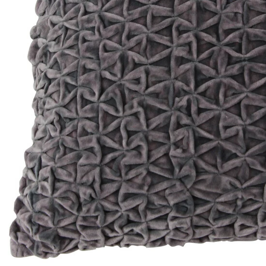 Promo 🌟 Studio 350 Modern 17 X 17 Inch Square Smocking Work Pillow Grey 😉 - Image 8