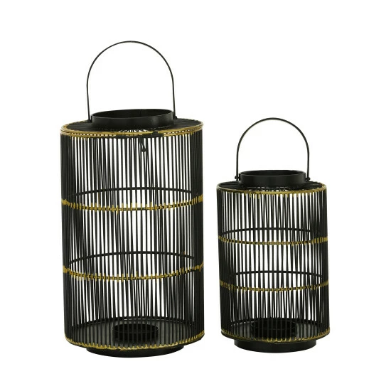 Cheap ๐งจ Studio 350 Set Of 2 Black Metal Contemporary Lantern - S/2 11", 16"H ๐ - Image 3
