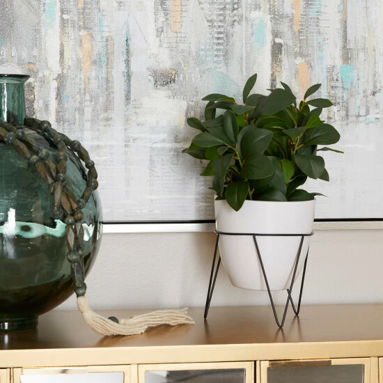 Discount 😍 Studio 350 Polyethylene Contemporary Artificial Foliage White 🔥 - Image 7