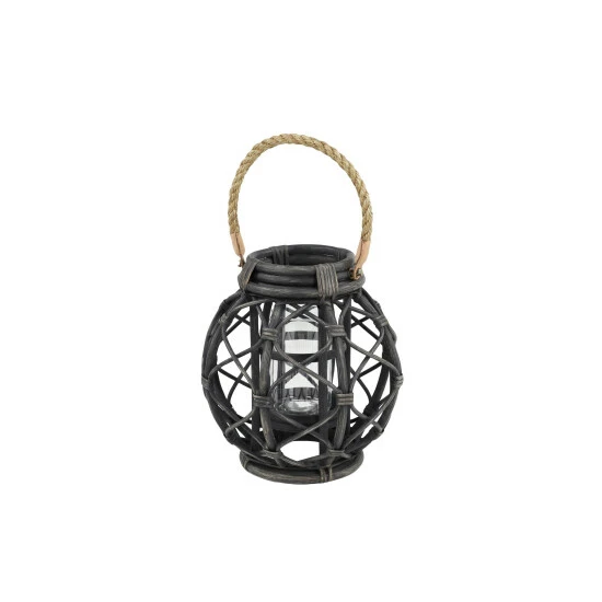Wholesale ❤️ Studio 350 Black Rattan Coastal Lantern 12 X 12 X 12 - 12 X 12 X 12Round 🔥 - Image 4