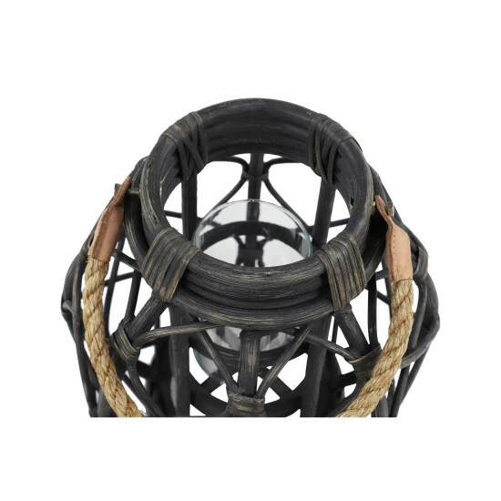 Wholesale ❤️ Studio 350 Black Rattan Coastal Lantern 12 X 12 X 12 - 12 X 12 X 12Round 🔥 - Image 5