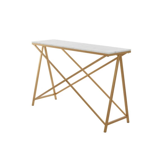 Budget 🔔 Studio 350 White Iron Contemporary Console Tablev - 47 X 14 X 31 🎁 - Image 4