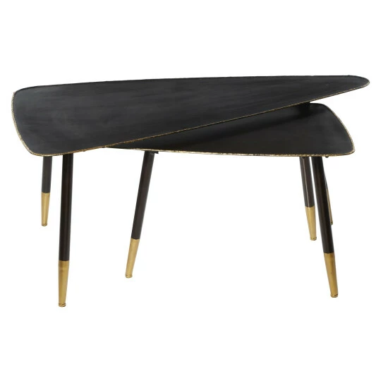 New 😀 Studio 350 Black Iron Modern Accent Table (Set Of 2) - 45 X 25 X 19 ⭐ - Image 5