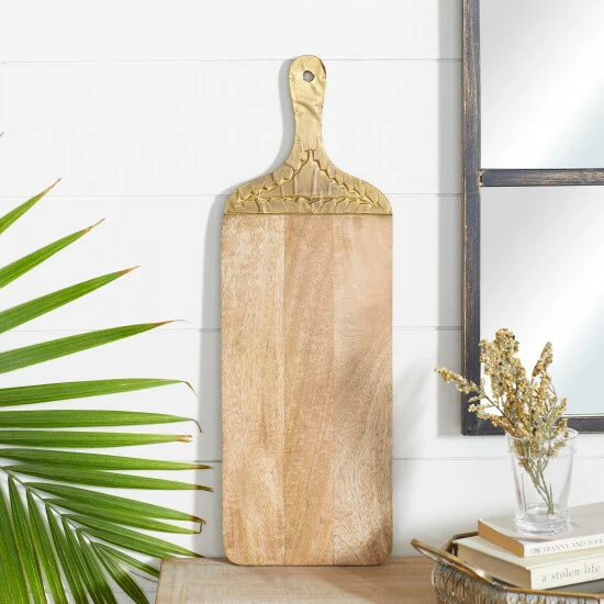 Deals 🤩 Studio 350 Brown Wood Natural Decorative Cutting Board 1 X 23 X 8 - 23 X 8 X 1 🥰