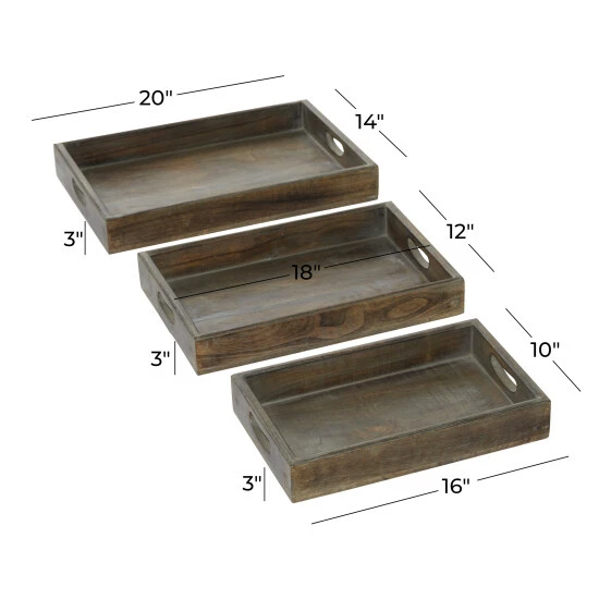 Best reviews of 🔔 Studio 350 Wood Farmhouse Tray (Set Of 3) 🤩 - Image 5