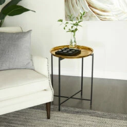 Coupon 👍 Studio 350 Aluminum Transitional Accent Table - 19 X 19 X 25 Round Silver 🔥