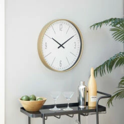 Buy 🌟 Studio 350 Glass Contemporary Wall Clock 20 X 20 X 2 - 20 X 2 X 20 Black 😍