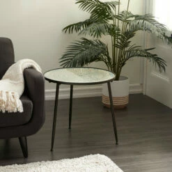 Buy ⭐ Studio 350 Black Iron Vintage Accent Table 23 X 24 X 24 - 24 X 24 X 23Round ✔️