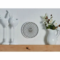 Best Pirce 😉 Studio 350 Contemporary Latticed Black Wooden Wall Clock ✔️