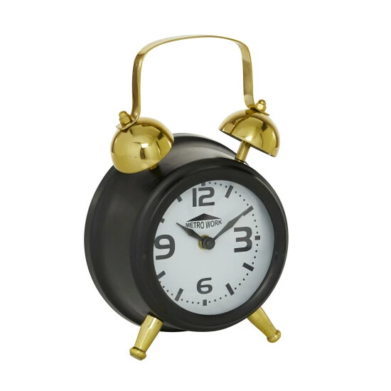 Promo ๐ Studio 350 Black Stainless Steel Traditional Clock 9 X 6 X 3 - 6 X 3 X 9Round โค๏ธ - Image 2