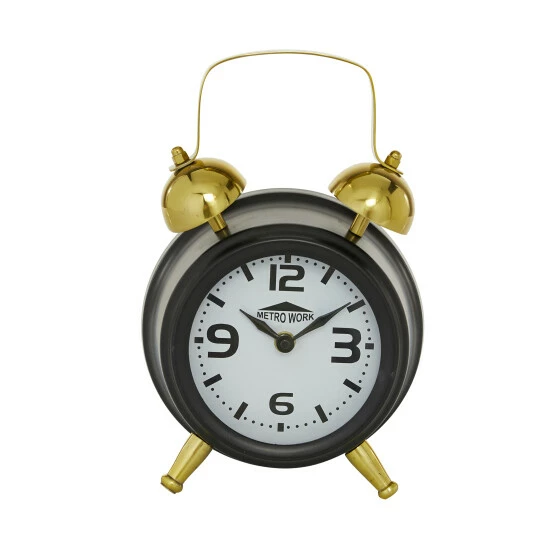 Promo ๐ Studio 350 Black Stainless Steel Traditional Clock 9 X 6 X 3 - 6 X 3 X 9Round โค๏ธ - Image 3