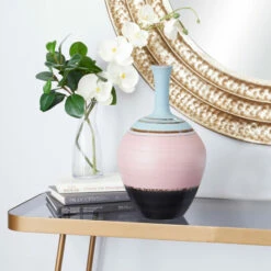 Best Sale 😀 Studio 350 Pink Ceramic Contemporary Vase ⌛